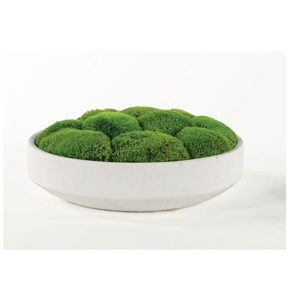 Lg. White Artisan Bowl of Mood Moss