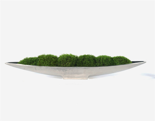 Lg. White Artisan Bowl of Mood Moss – AvaGray